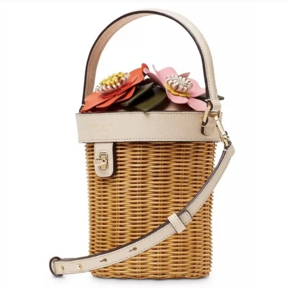 Kate Spade Petal Wicker Basket Purse